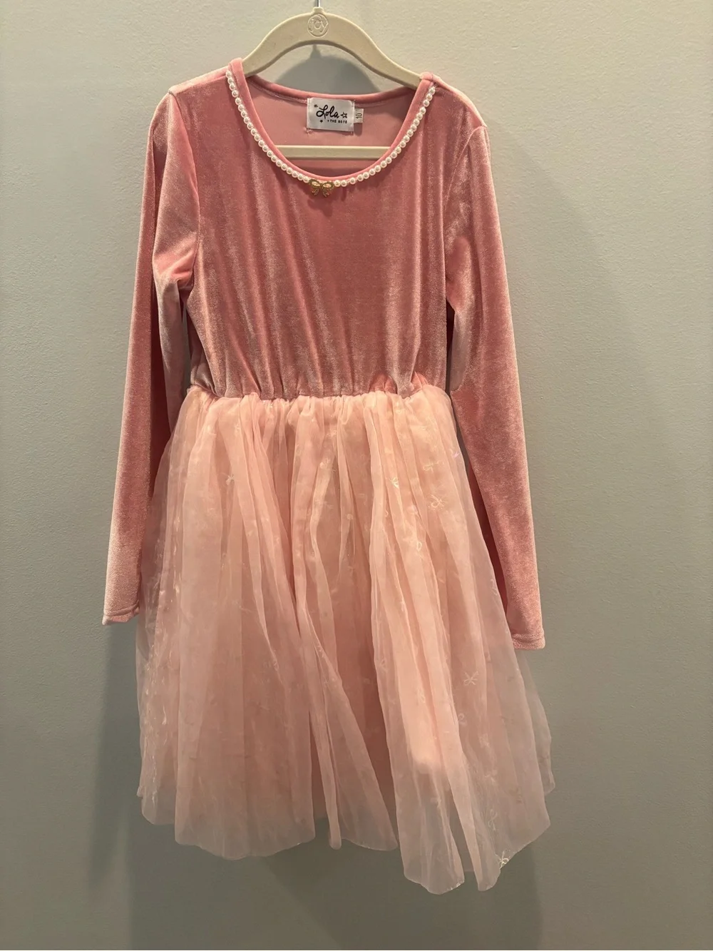 Like New 💖 Pink Velvet & Light Pink Tulle Party Dress